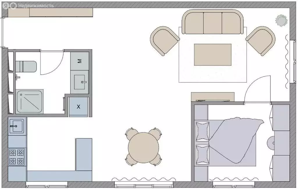 2-комнатная квартира: Махачкала, улица Ирчи Казака, 32 (55 м) - Фото 1