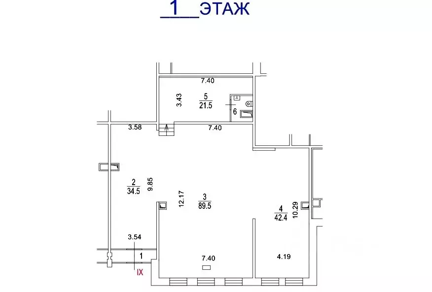 Помещение свободного назначения в Москва Челюскинская ул., 11 (194 м) - Фото 1