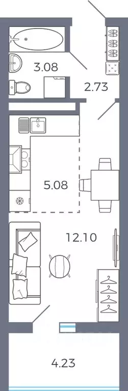 1-к кв. Самарская область, Волжский район, Лопатино с/пос, пос. ... - Фото 1