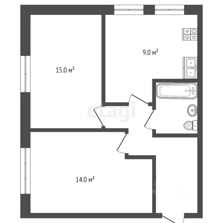 2-к кв. Владимирская область, Муром ул. Войкова, 2В (49.8 м) - Фото 1