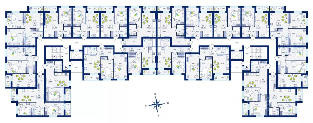 2-к кв. Калининградская область, Зеленоградск  (52.95 м) - Фото 2