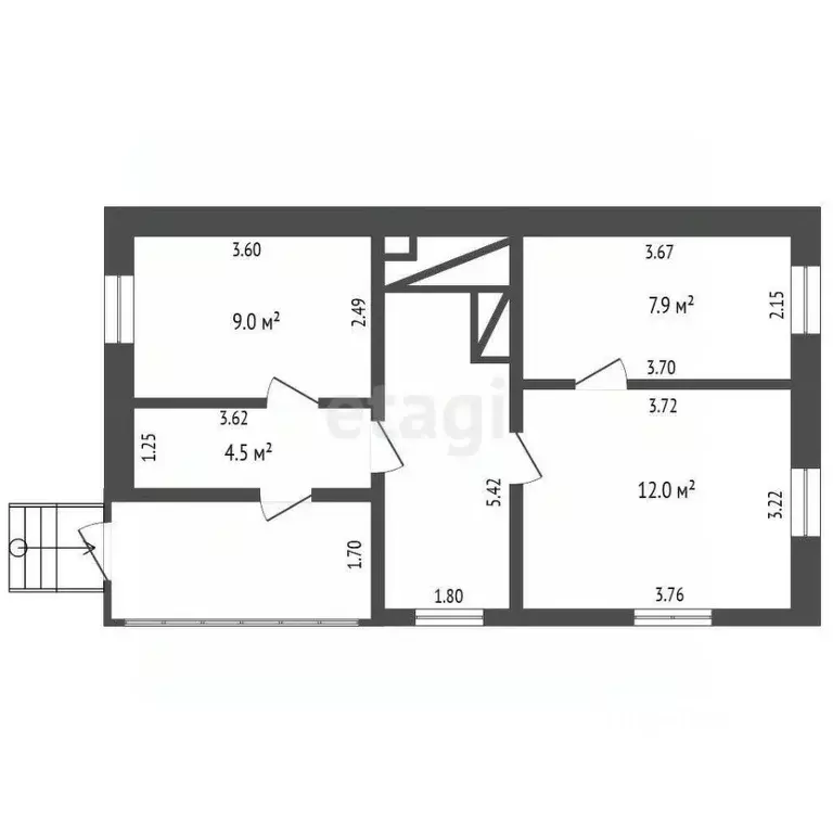 Дом в Крым, Бахчисарайский район, Голубинское с/пос, с. Путиловка ул. ... - Фото 2