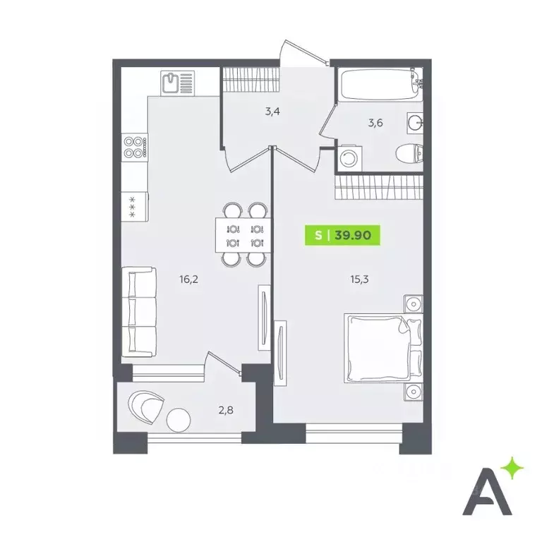 2-к кв. Санкт-Петербург Планерная ул., 87к1 (39.9 м) - Фото 0
