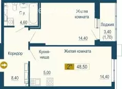 2-комнатная квартира: Екатеринбург, улица Татищева, 105 (50.2 м) - Фото 1