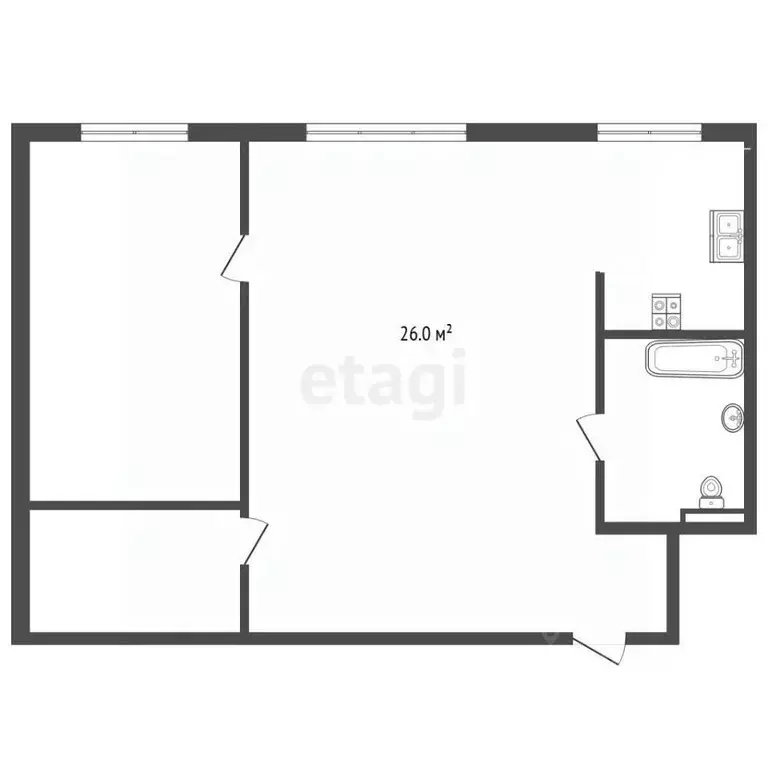 2-к кв. Тюменская область, Тюмень Барнаульская ул., 34 (42.0 м) - Фото 2