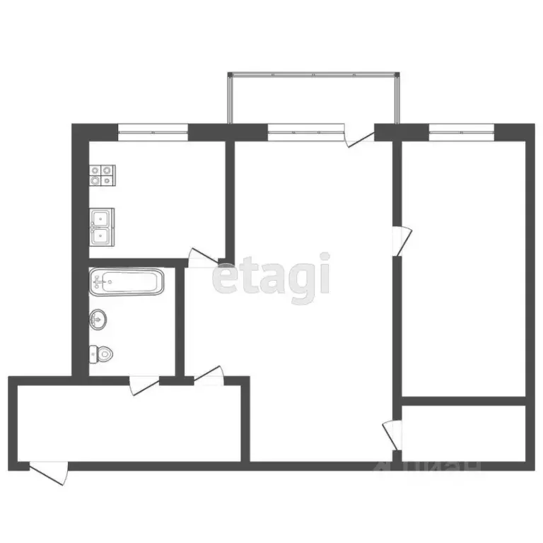 2-к кв. Мордовия, Саранск ул. Федосеенко, 15 (41.4 м) - Фото 1