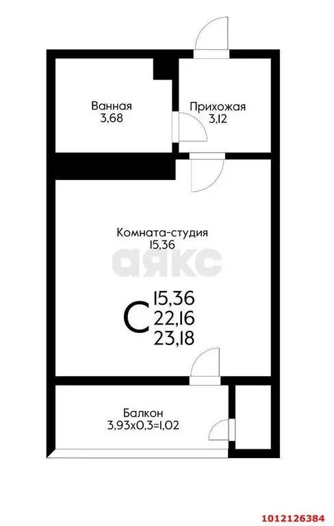 Квартира-студия: Краснодар, улица Западный Обход, 39/1к6 (26 м) - Фото 0