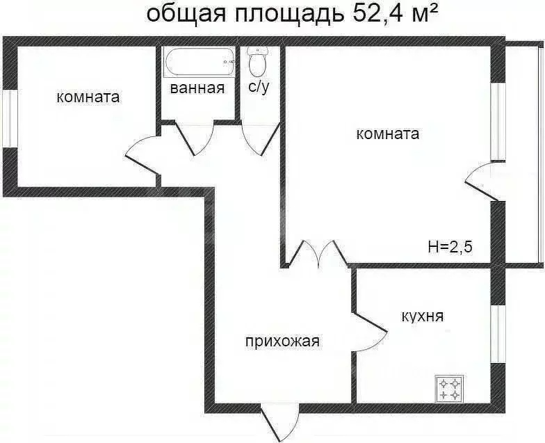 2-к кв. Костромская область, Кострома ул. Ново-Полянская, 11 (33.0 м) - Фото 1