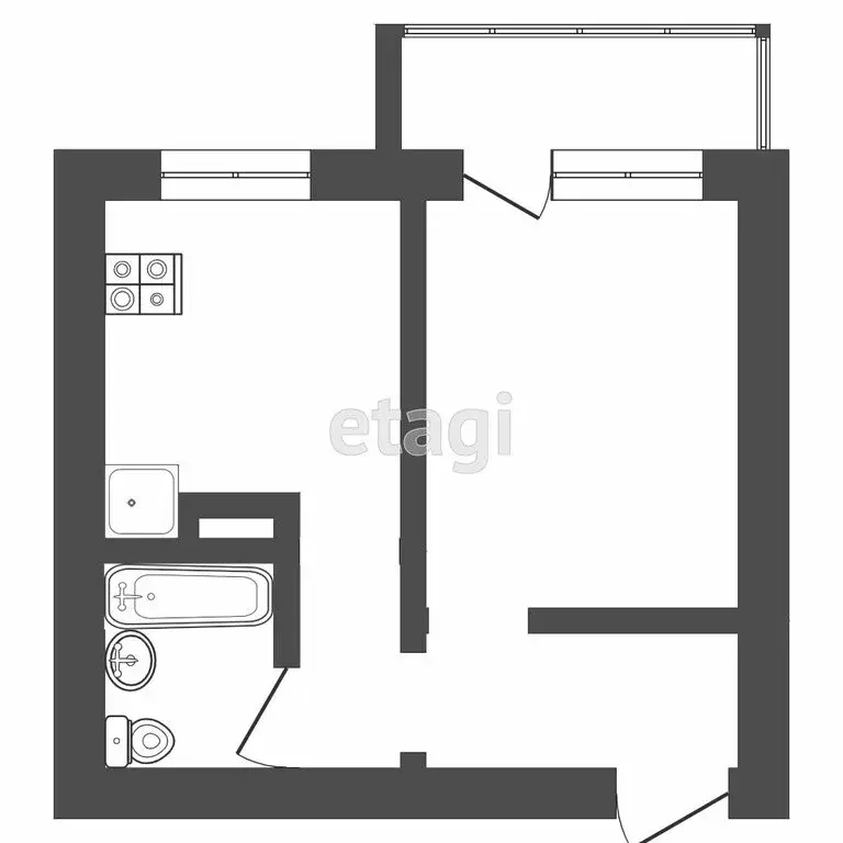 1-комнатная квартира: Саранск, улица Тани Бибиной, 1/11 (37.1 м) - Фото 1
