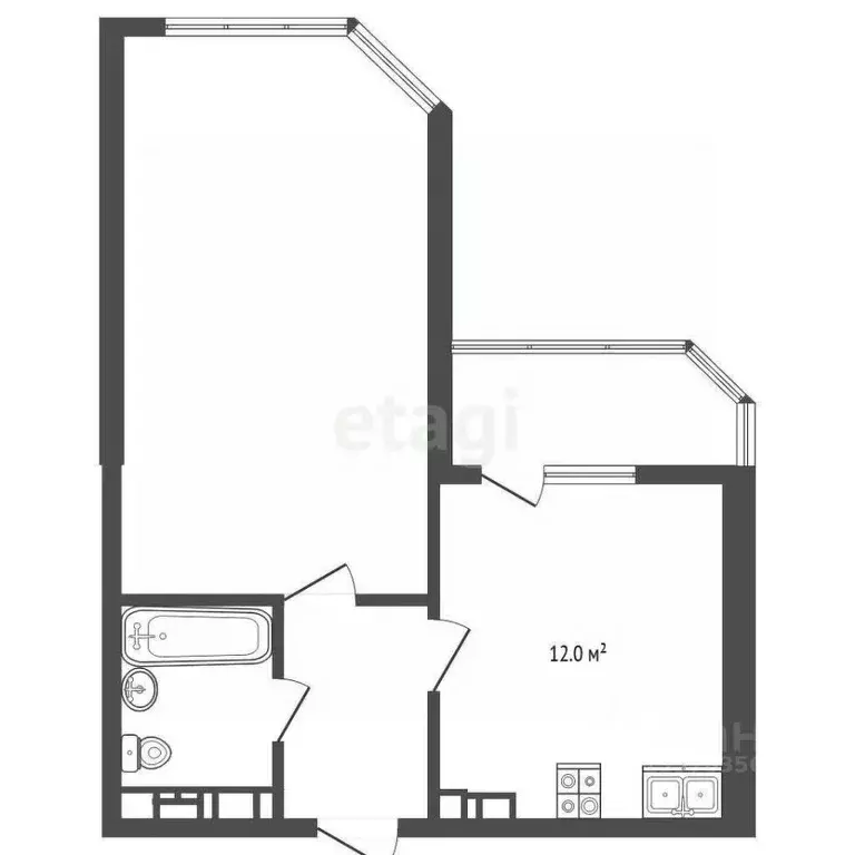 1-к кв. Краснодарский край, Анапа Рождественская ул., 55к1 (41.0 м) - Фото 2