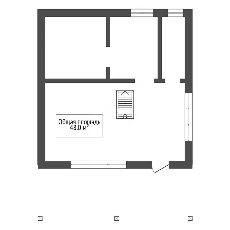 Дом в Мичуринский сельсовет, садовое товарищество Огонёк-1 (48 м) - Фото 1