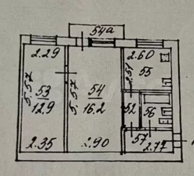 2-к. квартира, 44 м, 2/5 эт. - Фото 0