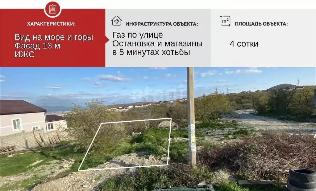 Участок в Краснодарский край, Новороссийск ул. Александрийская, 122 ... - Фото 1