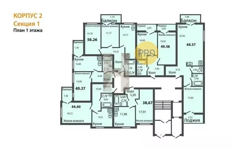 1-комнатная квартира: Пионерский, Портовая улица, 5А (76 м) - Фото 2