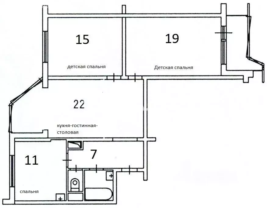 3-комнатная квартира: Москва, проспект Защитников Москвы, 8 (80 м) - Фото 1