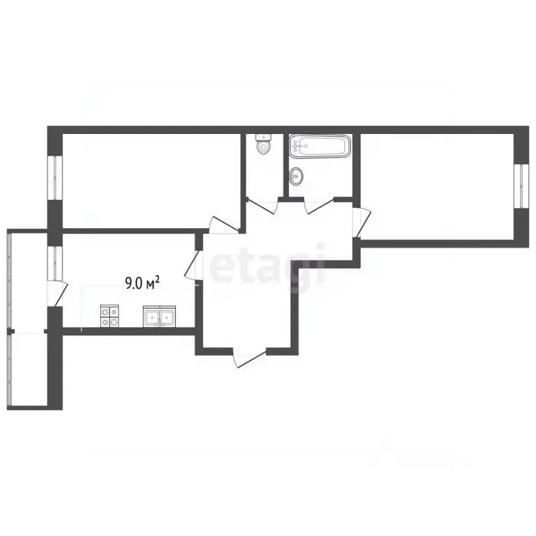 2-к кв. Московская область, Ступино городской округ, д. Алфимово ул. ... - Фото 2