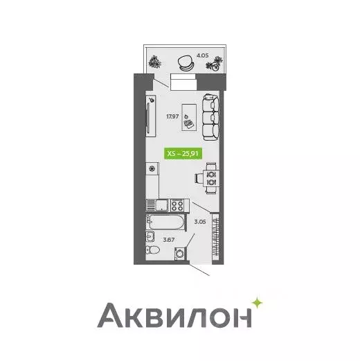 Студия Архангельская область, Северодвинск  (25.91 м) - Фото 0