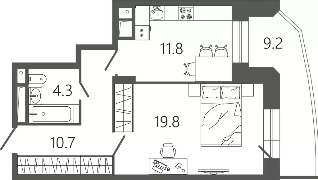 1-комнатная квартира: Подольск, микрорайон Климовск, Советская улица, ... - Фото 1