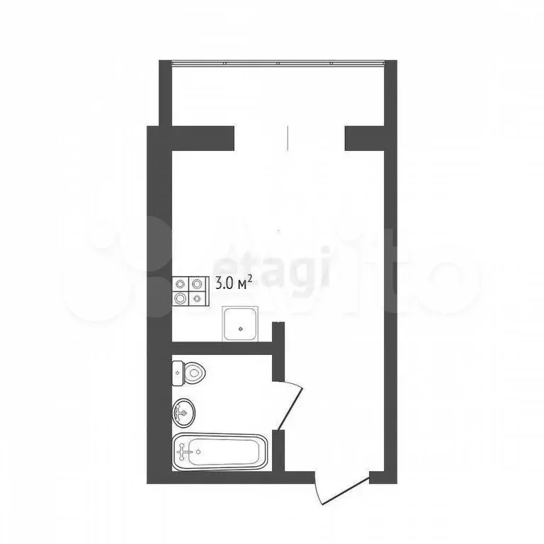 Квартира-студия, 17,9 м, 12/15 эт. - Фото 0