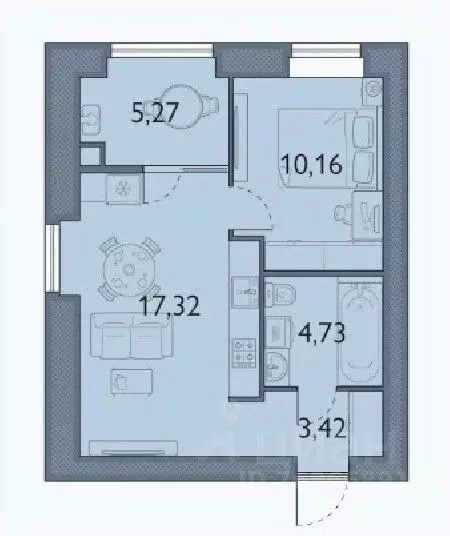 1-к кв. Брянская область, Брянский район, пос. Мичуринский, ... - Фото 0