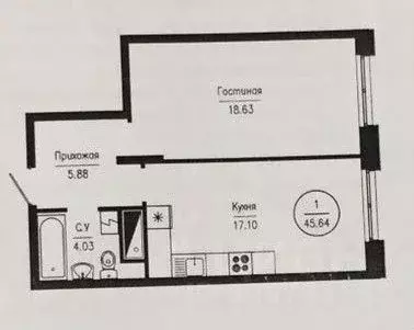 1-к кв. Пензенская область, Пенза Ладожская ул., 9 (46.0 м) - Фото 0