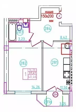 1-комнатная квартира: Шахты, переулок Бродского, 10 (39.35 м) - Фото 0
