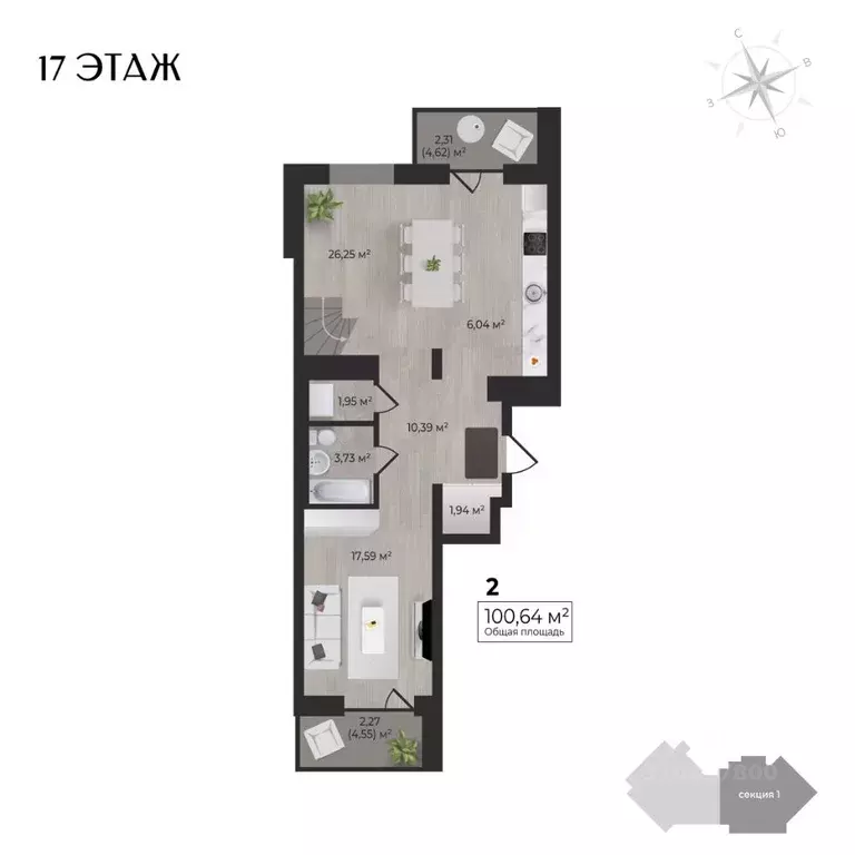 2-к кв. Удмуртия, Ижевск Камбарская ул., 3 (100.64 м) - Фото 0