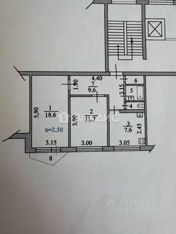 2-к кв. Пензенская область, Пенза ул. Карпинского, 33 (52.6 м) - Фото 1