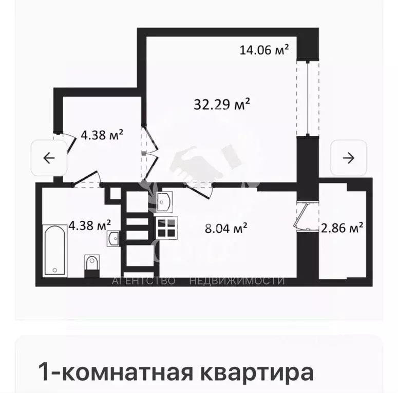 1-к кв. Калужская область, Калуга Азаровская ул., 40к5 (32.29 м) - Фото 2