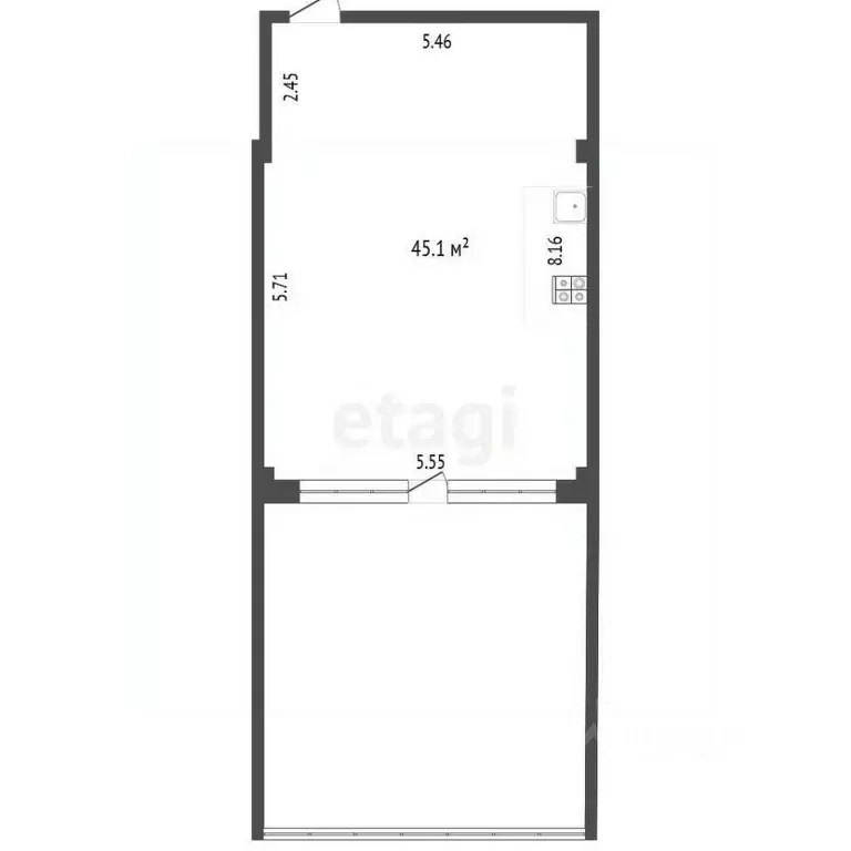 1-к кв. Ростовская область, Батайск Рабочая ул., 100 (52.9 м) - Фото 1