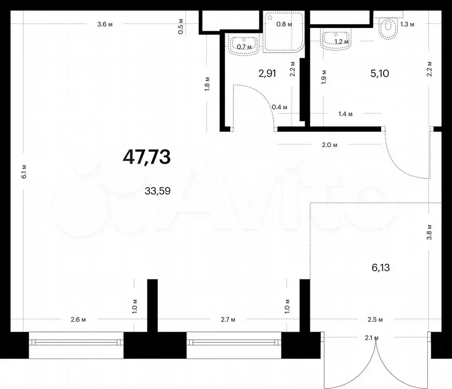 Продам помещение свободного назначения, 47.73 м - Фото 0