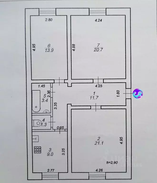 3-к кв. Тверская область, Торжок Студенческая ул., 8 (81.0 м) - Фото 0