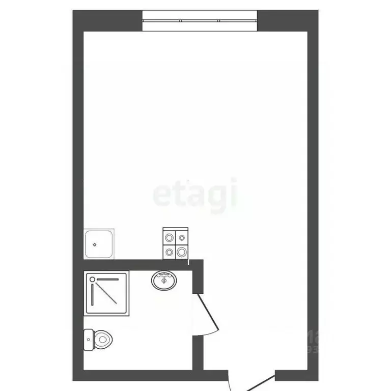 Студия Тюменская область, Тюмень ул. Мельникайте, 83 (17.6 м) - Фото 2