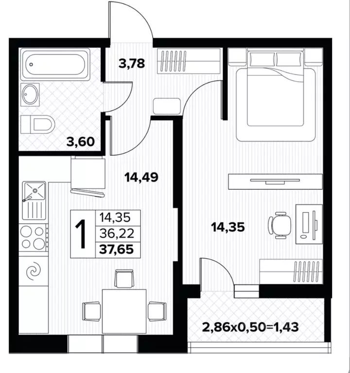 1-к кв. Краснодарский край, Краснодар ул. Имени Владимира ... - Фото 0