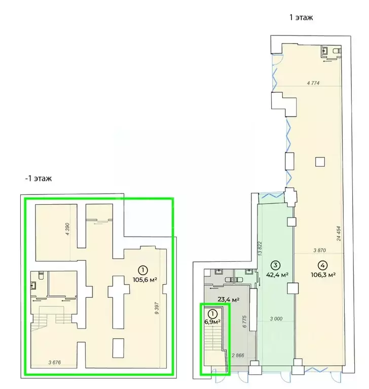 Торговая площадь в Москва Большой Сухаревский пер., 25С1 (113 м) - Фото 2