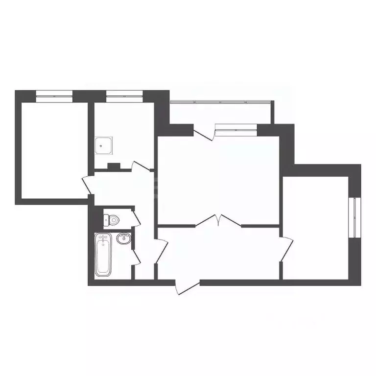 3-к кв. Красноярский край, Красноярск ул. Алексеева, 113 (69.2 м) - Фото 2