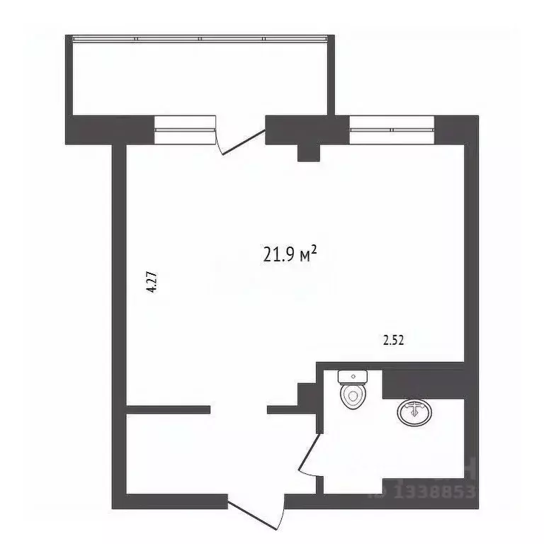 Студия Красноярский край, Красноярск Свердловская ул., 6И (30.0 м) - Фото 1