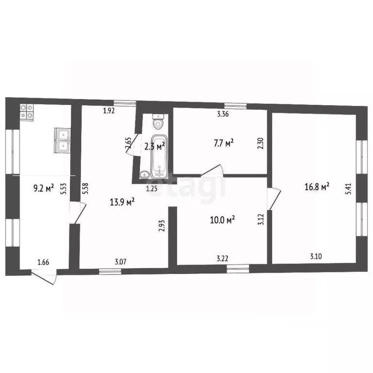 Дом в Ростовская область, Таганрог Слесарная ул. (63 м) - Фото 2
