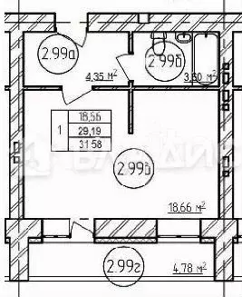 квартира-студия, 26,6 м, 8/16 эт. - Фото 0