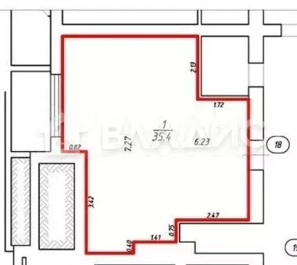 Продам помещение свободного назначения, 35.4 м - Фото 0