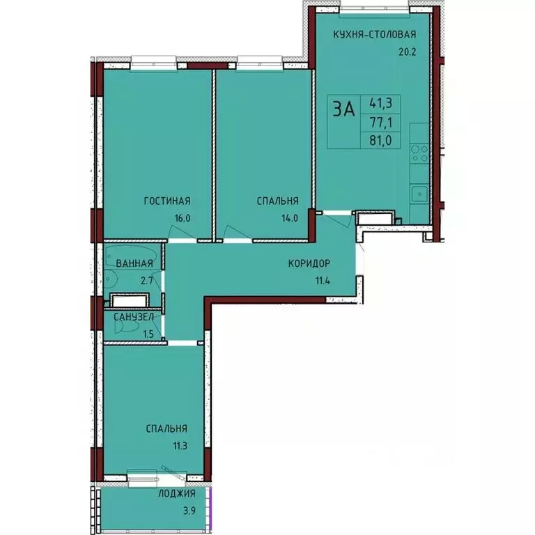 3-к кв. Тульская область, Тула городской округ, с. Осиновая Гора, ... - Фото 1