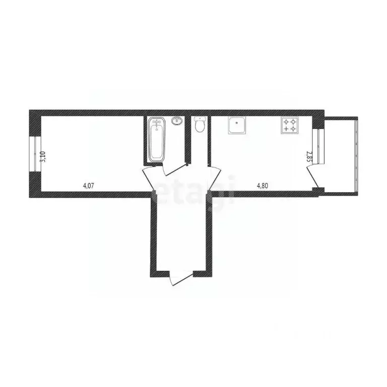 1-к кв. Белгородская область, Шебекино ул. Шолохова, 1 (34.1 м) - Фото 1