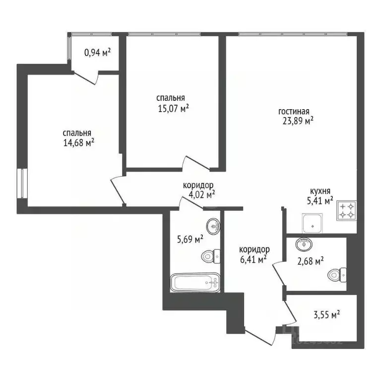 3-к кв. Башкортостан, Уфа бул. Ибрагимова, 90/2 (80.5 м) - Фото 2