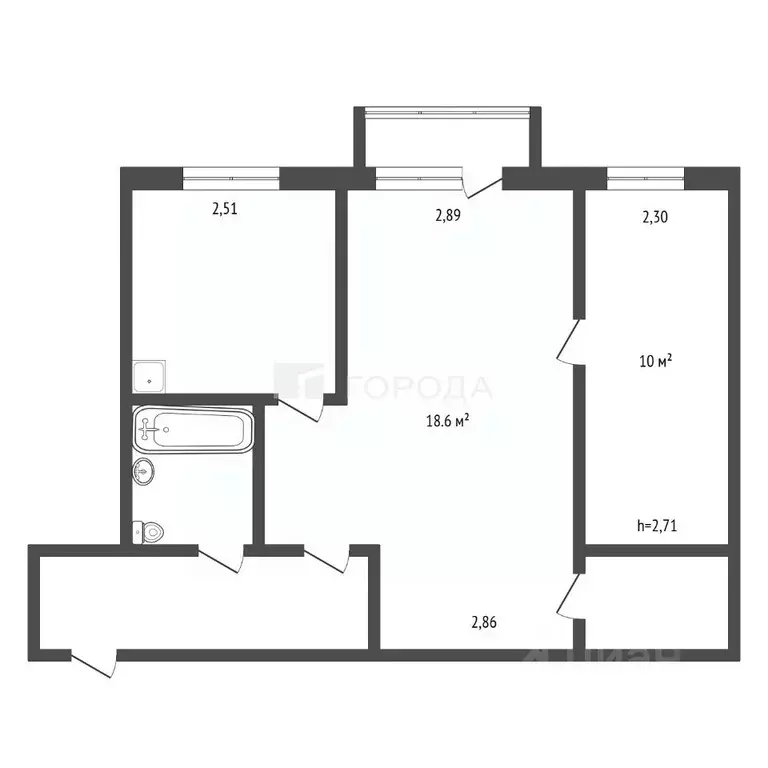 2-к кв. Кемеровская область, Новокузнецк просп. Советской Армии, 5 ... - Фото 2