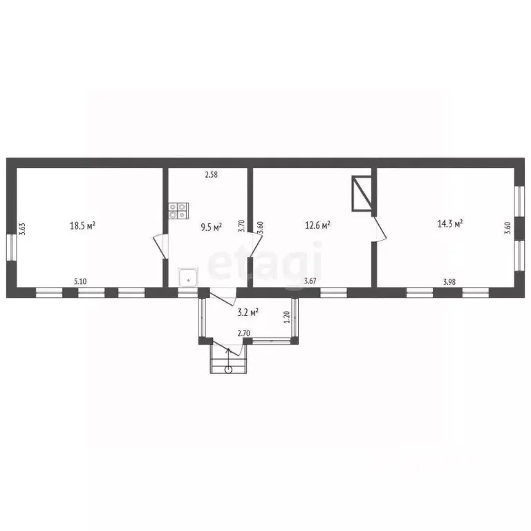 Дом в Воронежская область, Борисоглебск ул. 8-го Съезда, 54 (55 м) - Фото 1