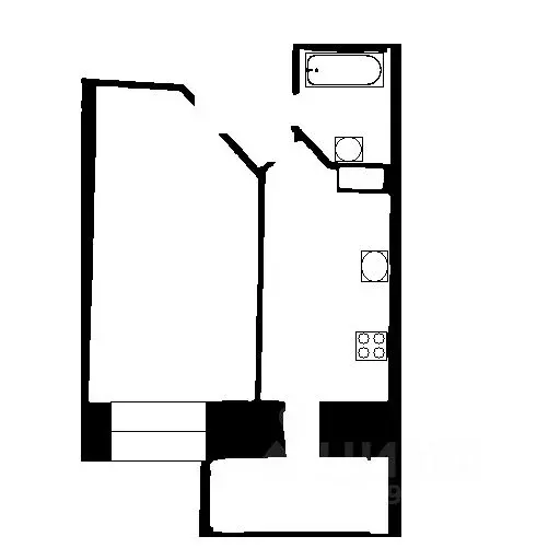 1-к кв. Санкт-Петербург ул. Есенина, 1к1 (38.0 м) - Фото 1