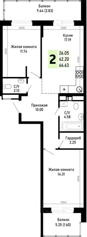 2-к кв. Краснодарский край, Анапа муниципальный округ, Нижняя ... - Фото 0
