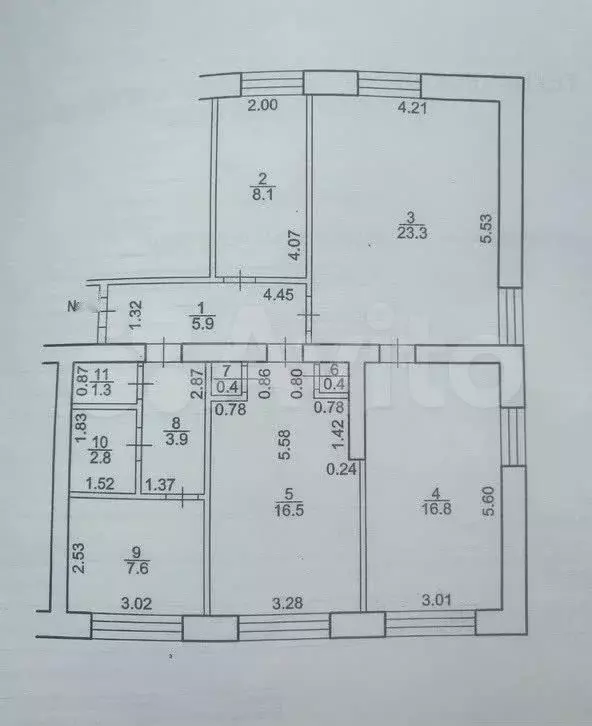 4-к. квартира, 87 м, 4/5 эт. - Фото 0