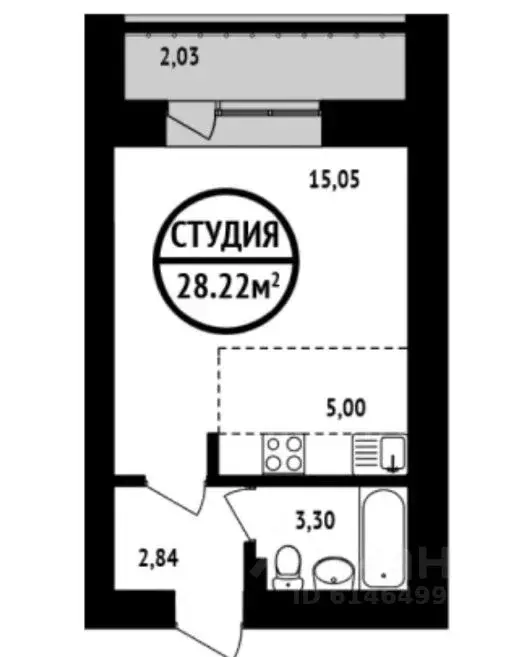 Студия Башкортостан, Уфа ул. Асхата Мирзагитова, 10 (26.6 м) - Фото 1