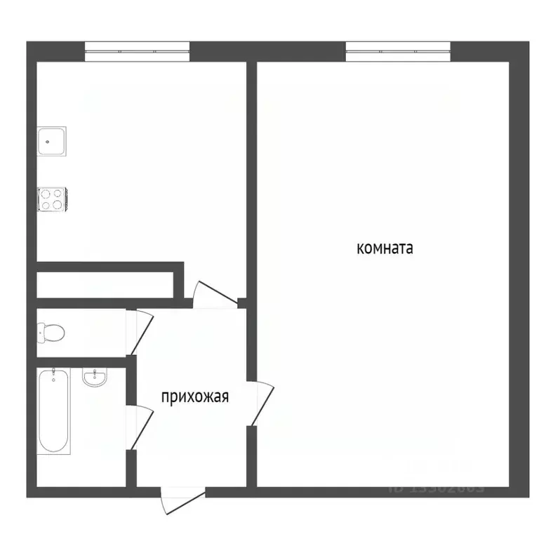 1-к кв. Ханты-Мансийский АО, Сургут ул. Григория Кукуевицкого, 7 (29.7 ... - Фото 0